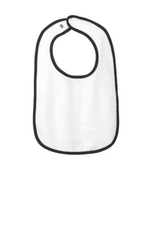 Rabbit Skins ™  Infant Contrast Trim Terry Bib
