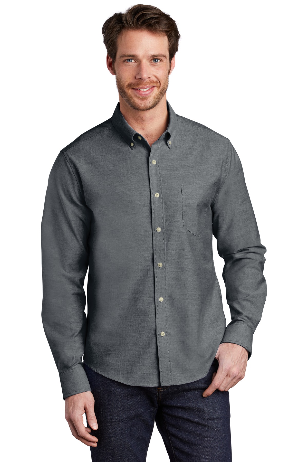 Port Authority  ®   Untucked Fit SuperPro  ™  Oxford