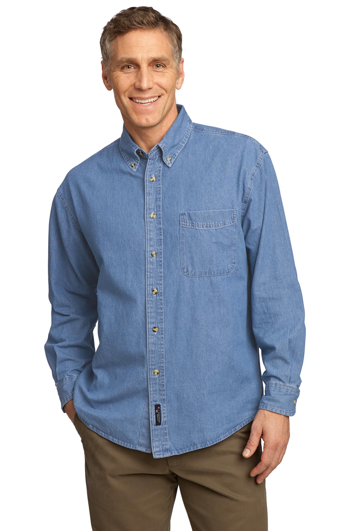 Port & Company ®  - Long Sleeve Value Denim Shirt
