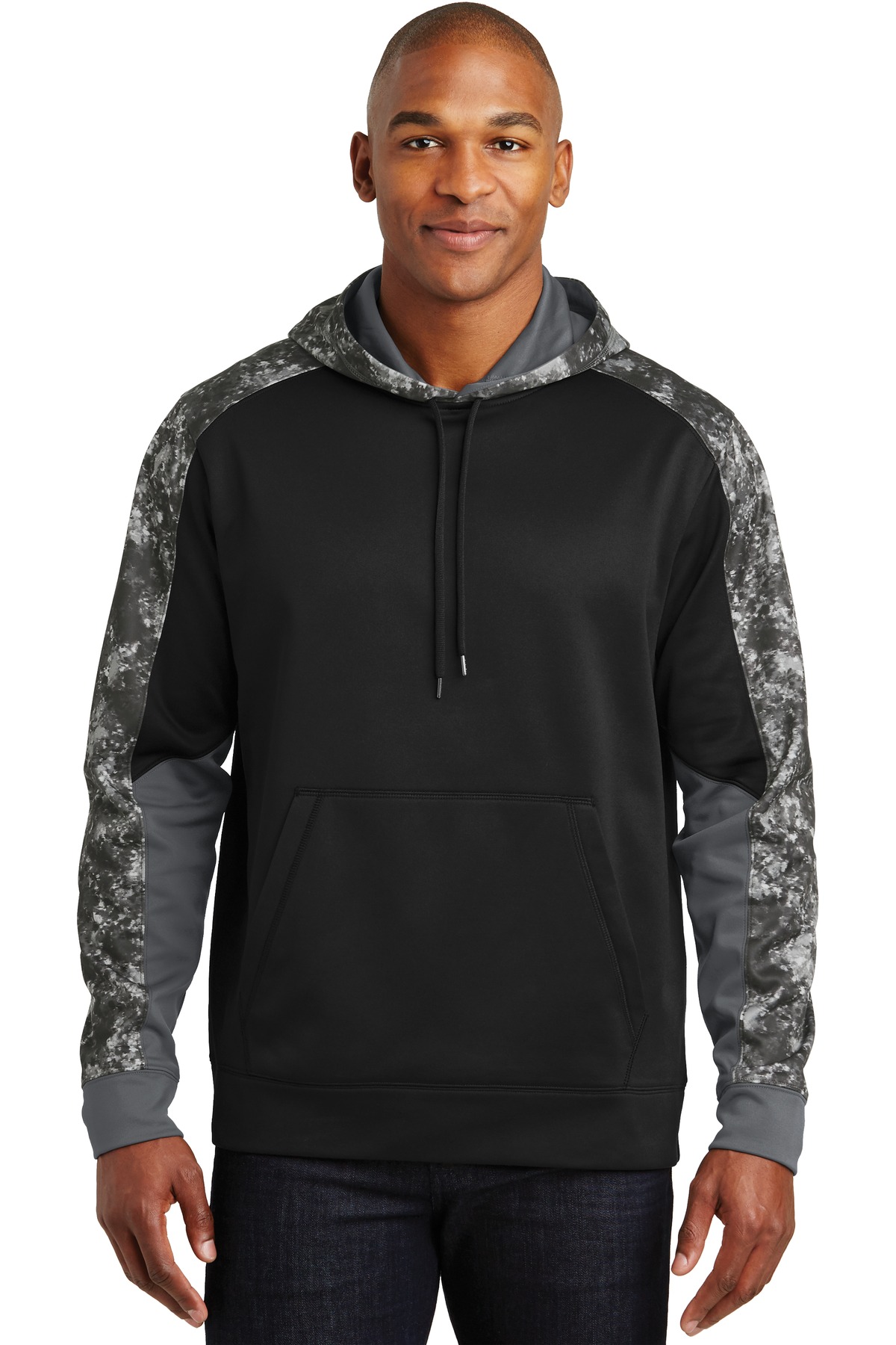 Sport-Tek ®  Sport-Wick ®  Mineral Freeze Fleece Colorblock Hooded Pullover