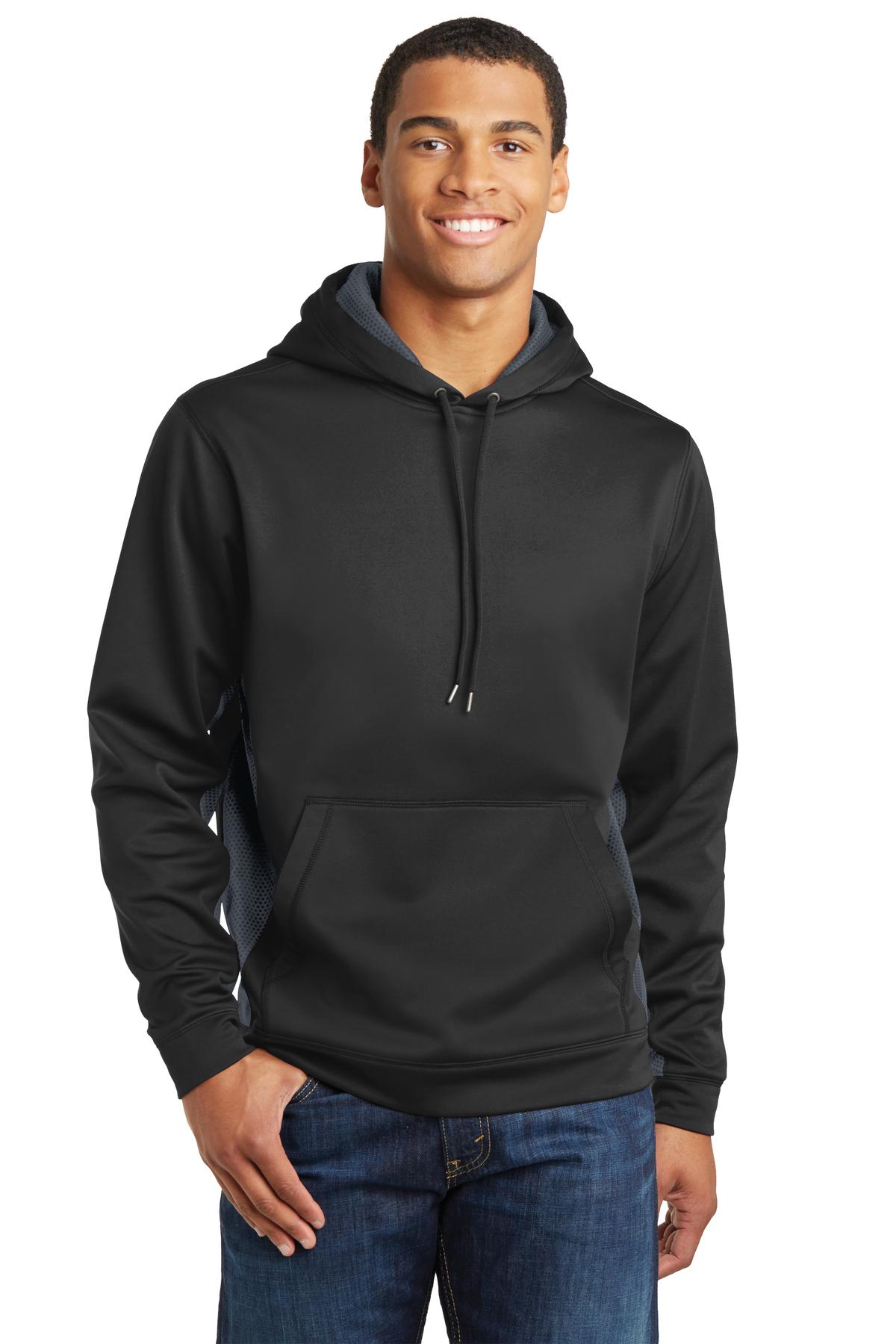 Sport-Tek ®  Sport-Wick ®  CamoHex Fleece Colorblock Hooded Pullover