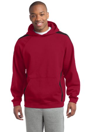 DISCONTINUED  Sport-Tek ®  Tall Sleeve Stripe Pullover Hooded Sweatshirt