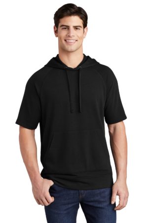 Sport-Tek  ®  PosiCharge  ®  Tri-Blend Wicking Fleece Short Sleeve Hooded Pullover
