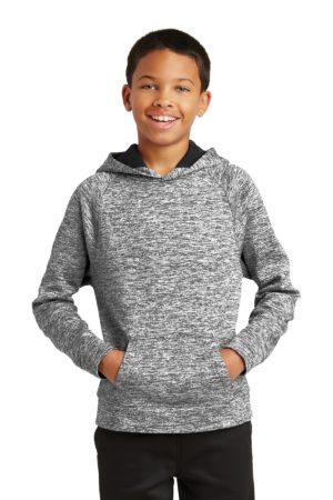 Sport-Tek ®  Youth PosiCharge ®  Electric Heather Fleece Hooded Pullover