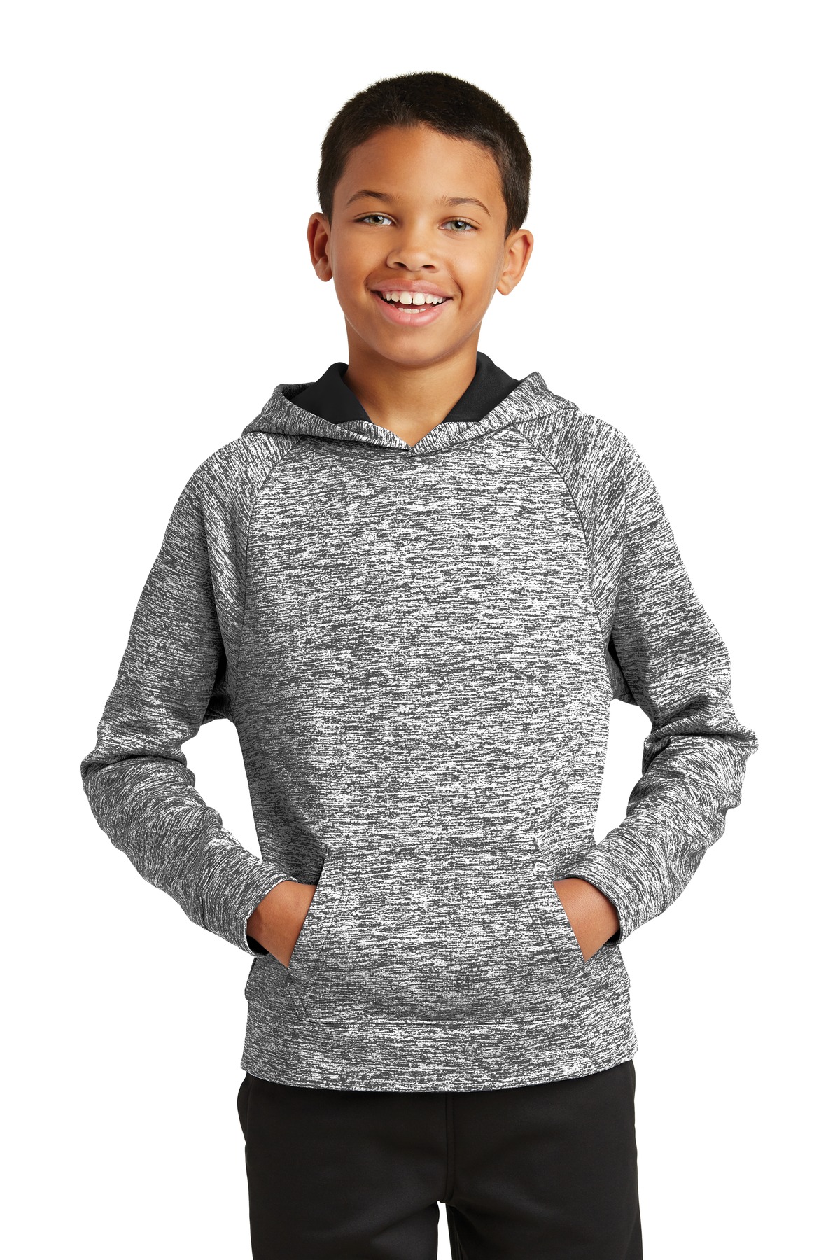 Sport-Tek ®  Youth PosiCharge ®  Electric Heather Fleece Hooded Pullover