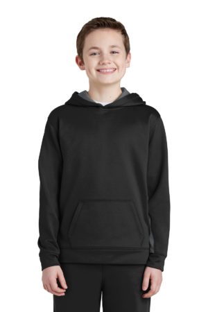 Sport-Tek ®  Youth Sport-Wick ®  Fleece Colorblock Hooded Pullover