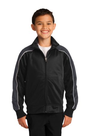 DISCONTINUED  Sport-Tek ®  Youth Piped Tricot Track Jacket