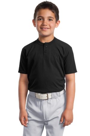DISCONTINUED  Sport-Tek ®  Youth Short Sleeve Henley