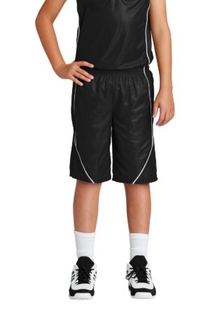 Sport-Tek ®  Youth PosiCharge ®  Mesh Reversible Spliced Short