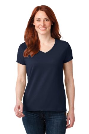 DISCONTINUED Anvil ®  Ladies 100% Combed Ring Spun Cotton V-Neck T-Shirt