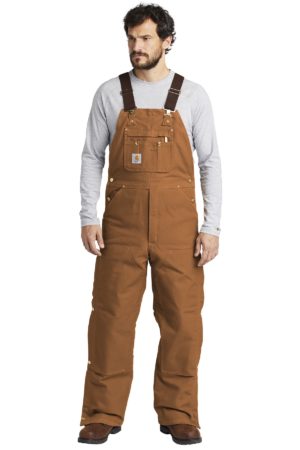 DISCONTINUED  Carhartt  ®  Duck Quilt-Lined Zip-To-Thigh Bib Overalls