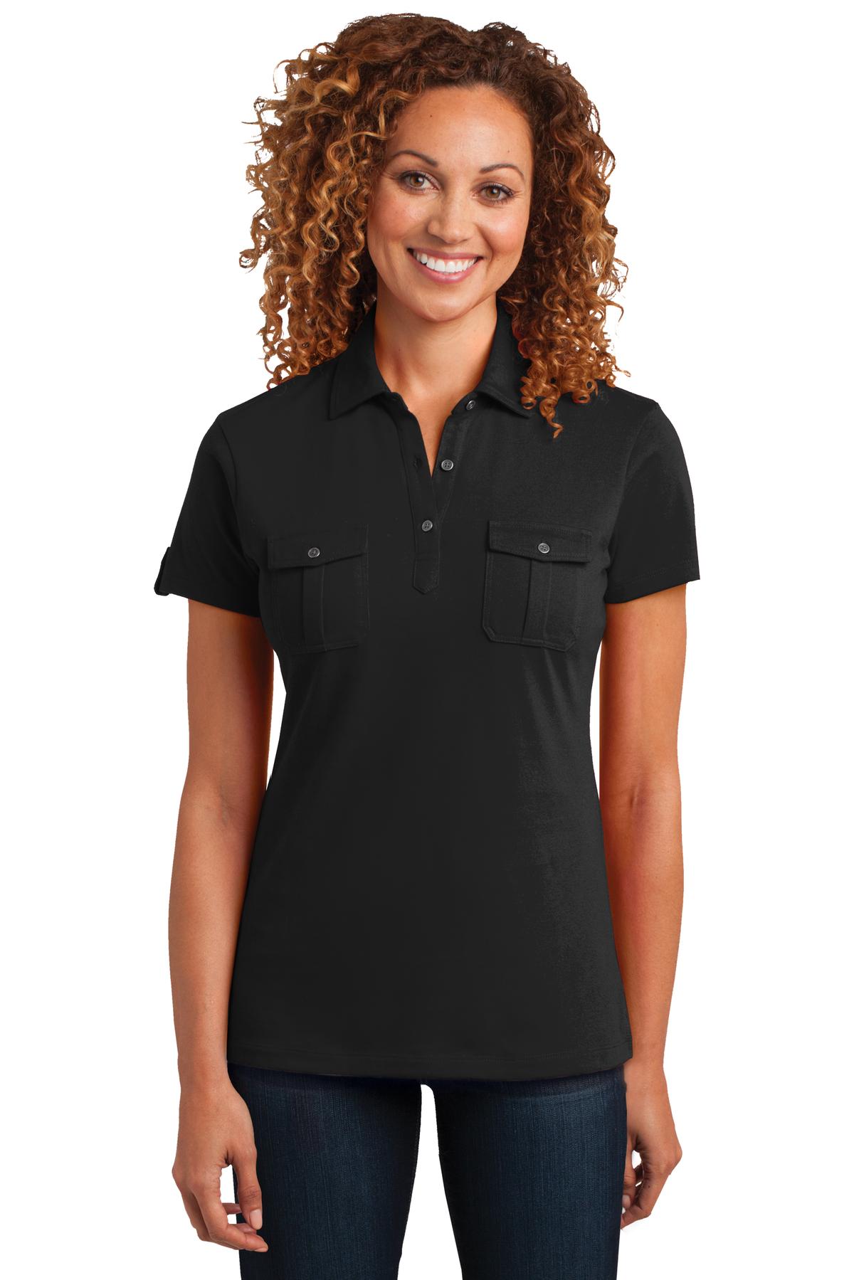 DISCONTINUED  District Made ®  Ladies Double Pocket Polo