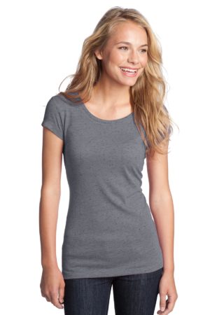 DISCONTINUED  District ®  - Juniors Textured Girly Crew Tee