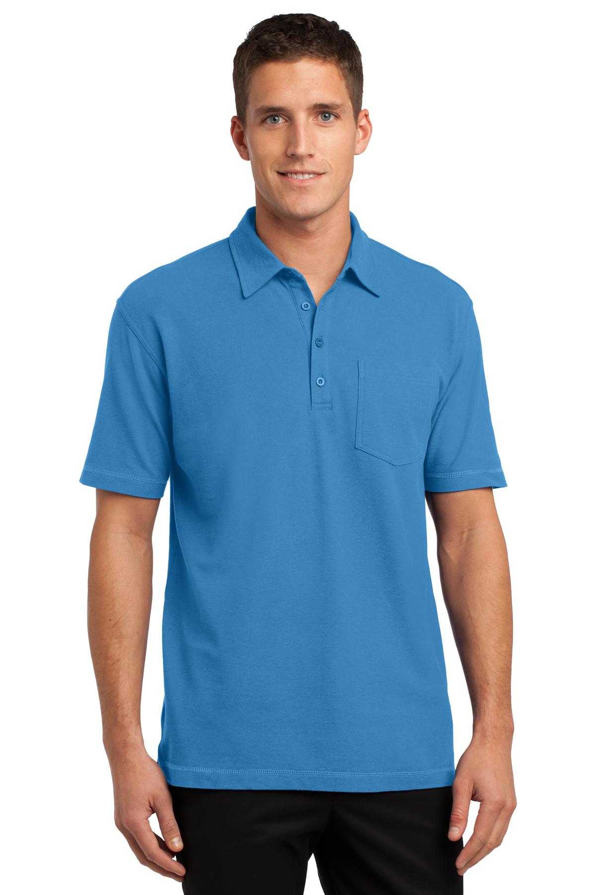 DISCONTINUED  Port Authority ®  Modern Stain-Resistant Pocket Polo