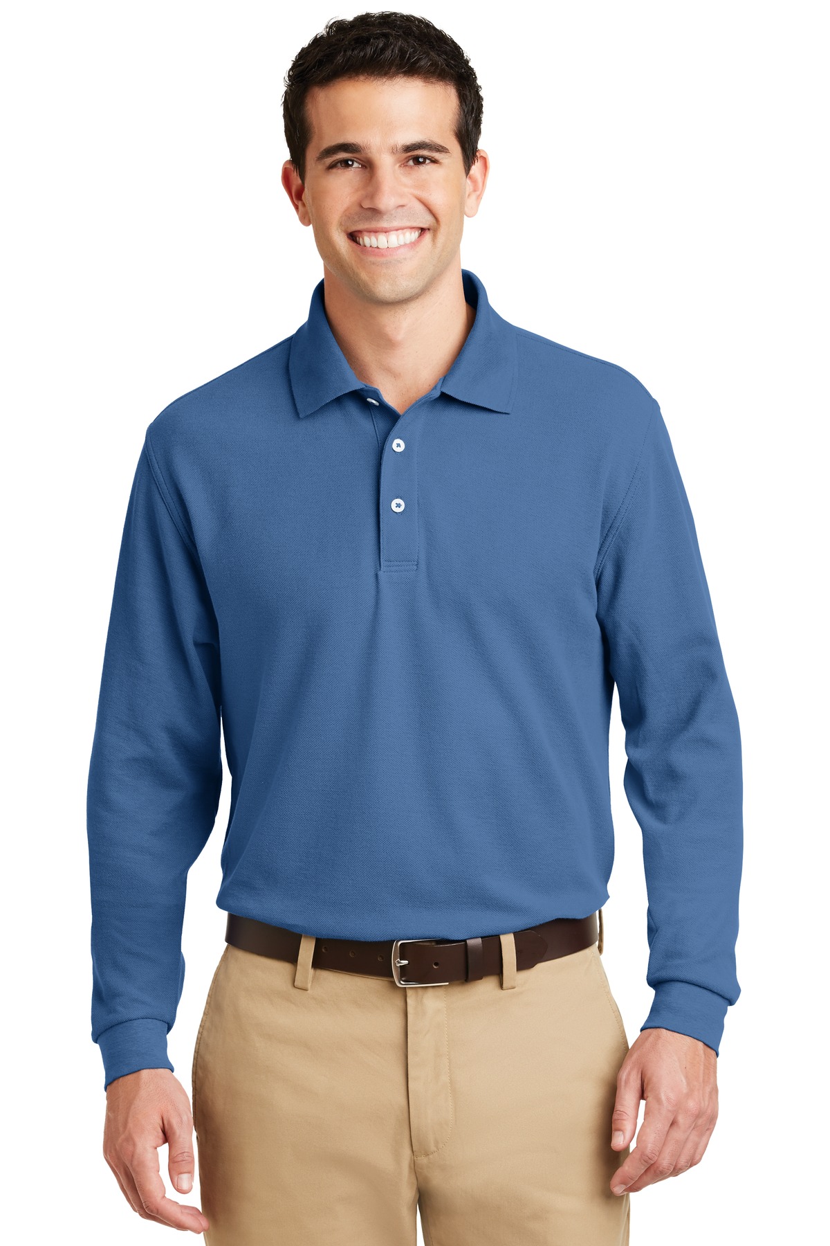 DISCONTINUED  Port Authority ®  Long Sleeve EZCotton™ Pique Polo