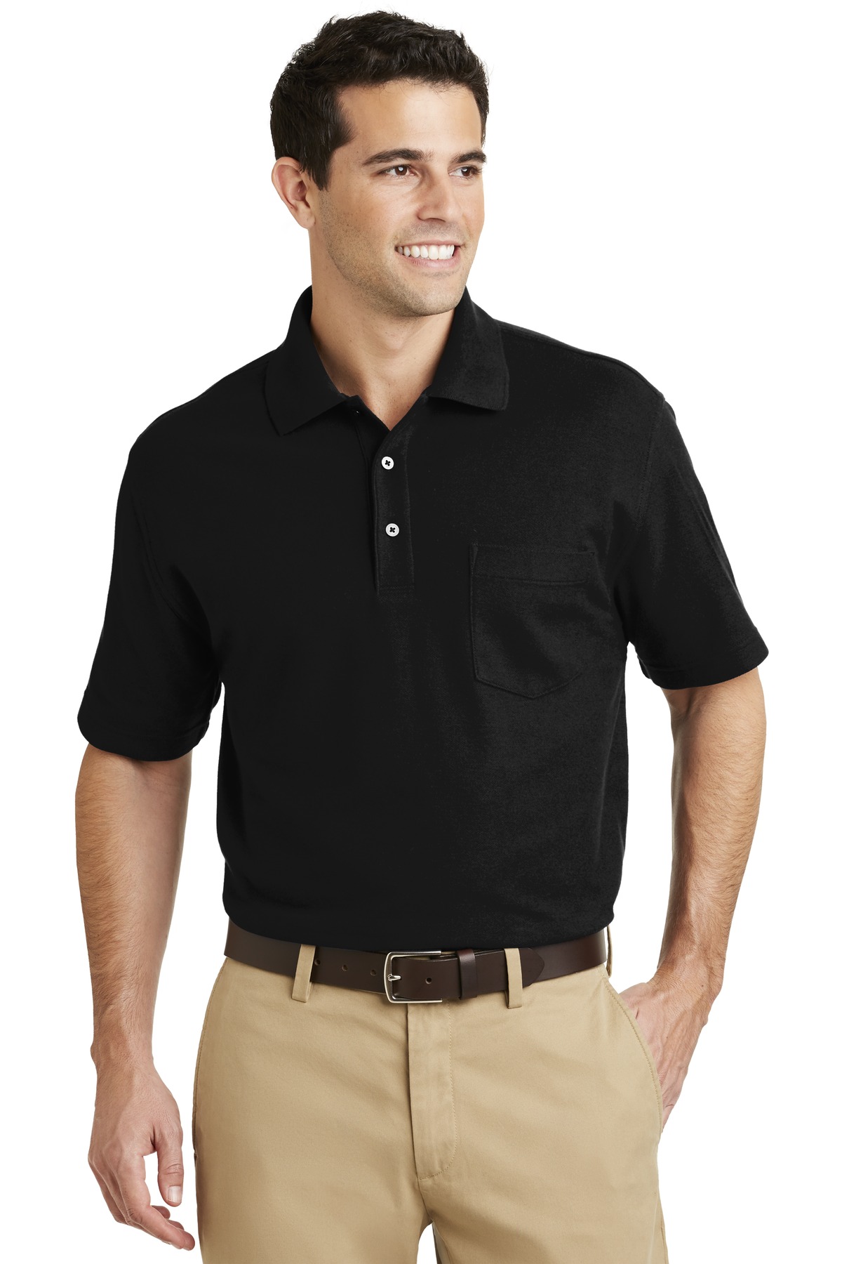 DISCONTINUED  Port Authority ®  EZCotton™ Pique Pocket Polo