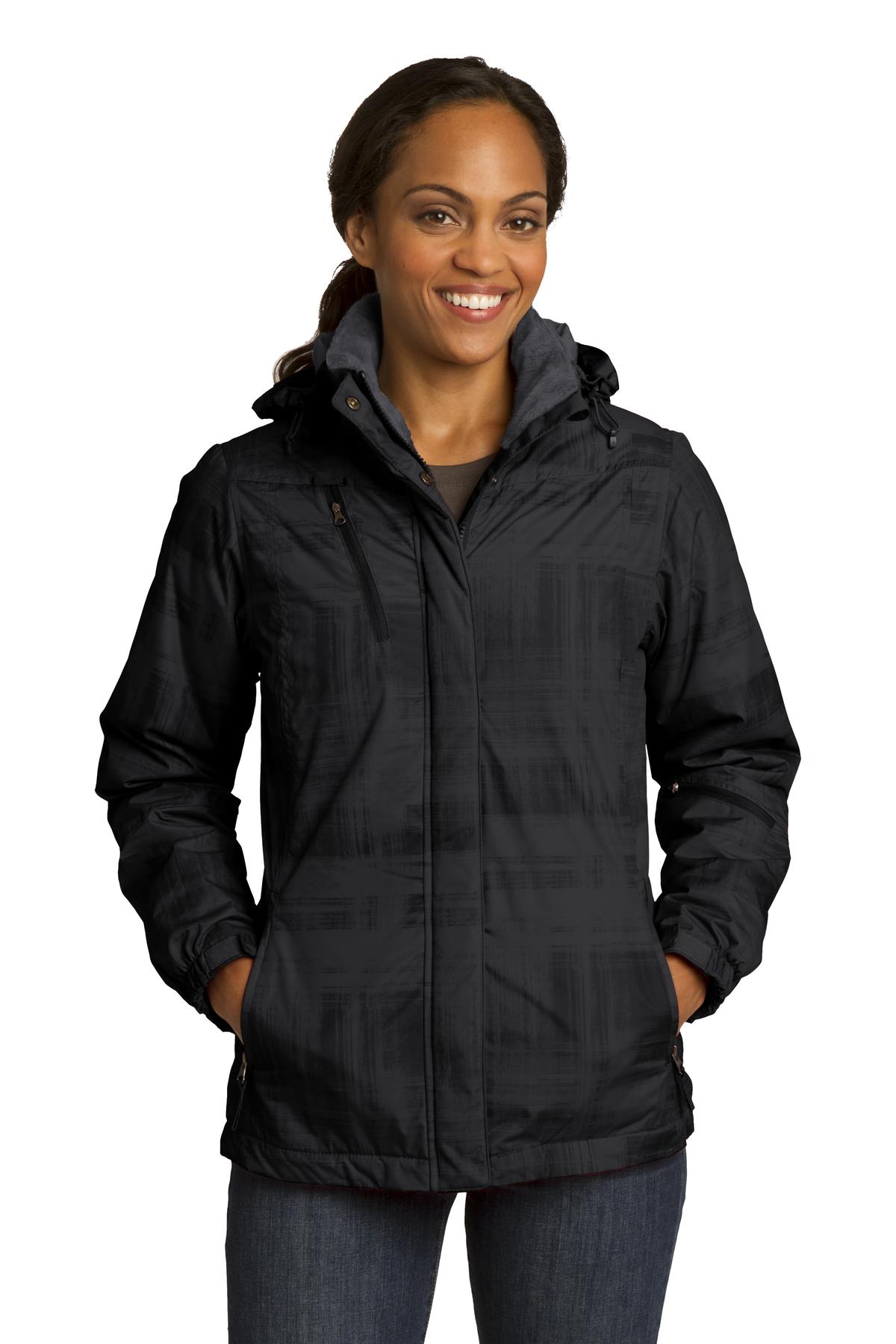 DISCONTINUED  Port Authority ®  Ladies Brushstroke Print Insulated Jacket