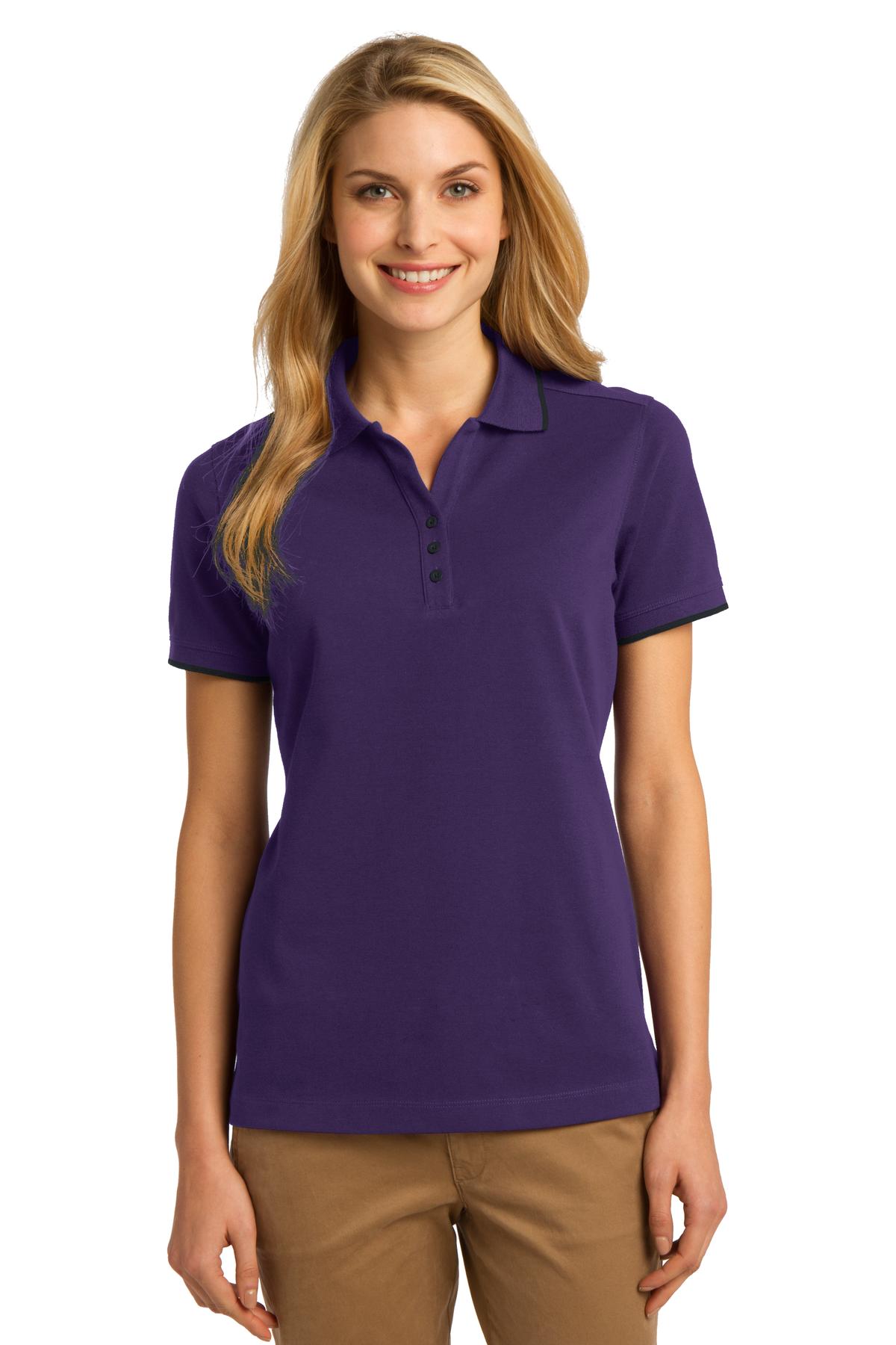 DISCONTINUED  Port Authority ®  Ladies Rapid Dry™ Tipped Polo