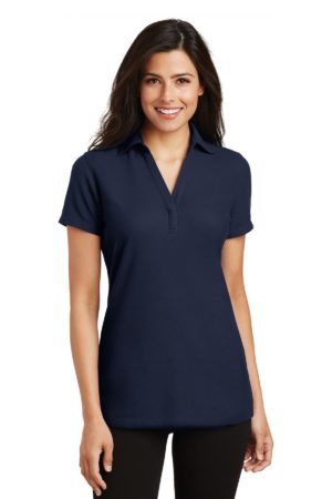 DISCONTINUED  Port Authority ®  Ladies Silk Touch ™  Y-Neck Polo