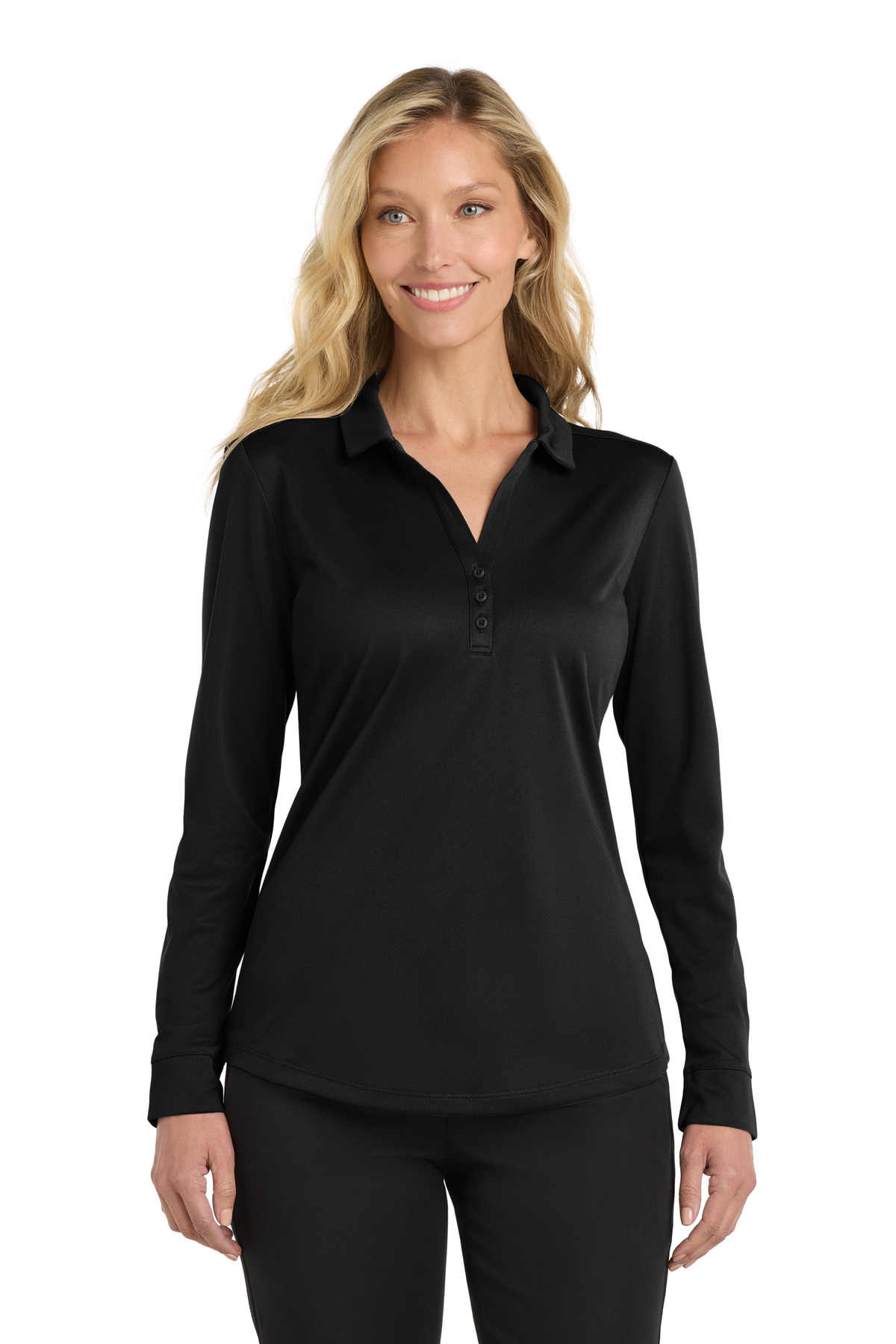 Port Authority  ®  Women's Silk Touch  ™   Performance Long Sleeve Polo