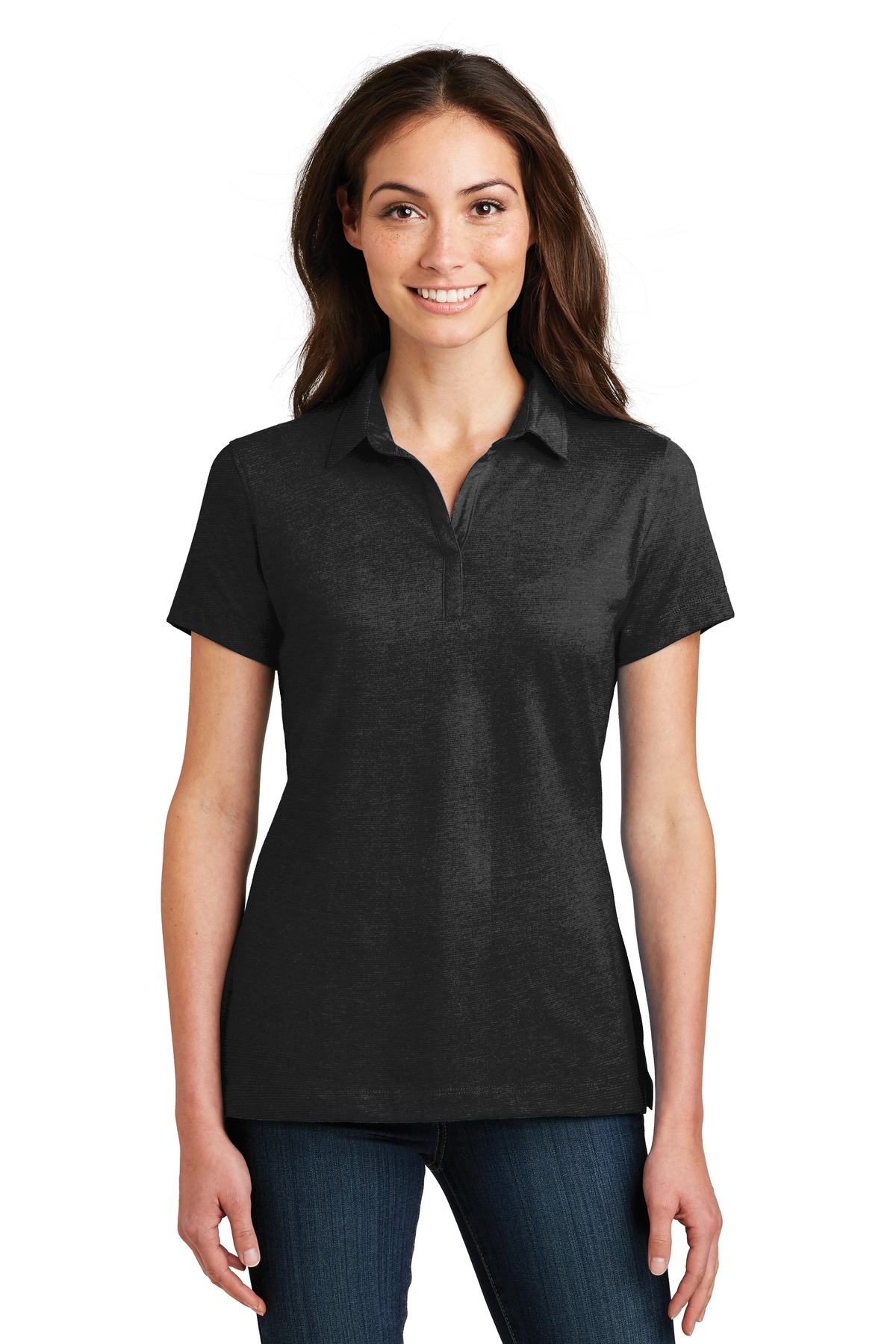 DISCONTINUED  Port Authority ®  Ladies Meridian Cotton Blend Polo