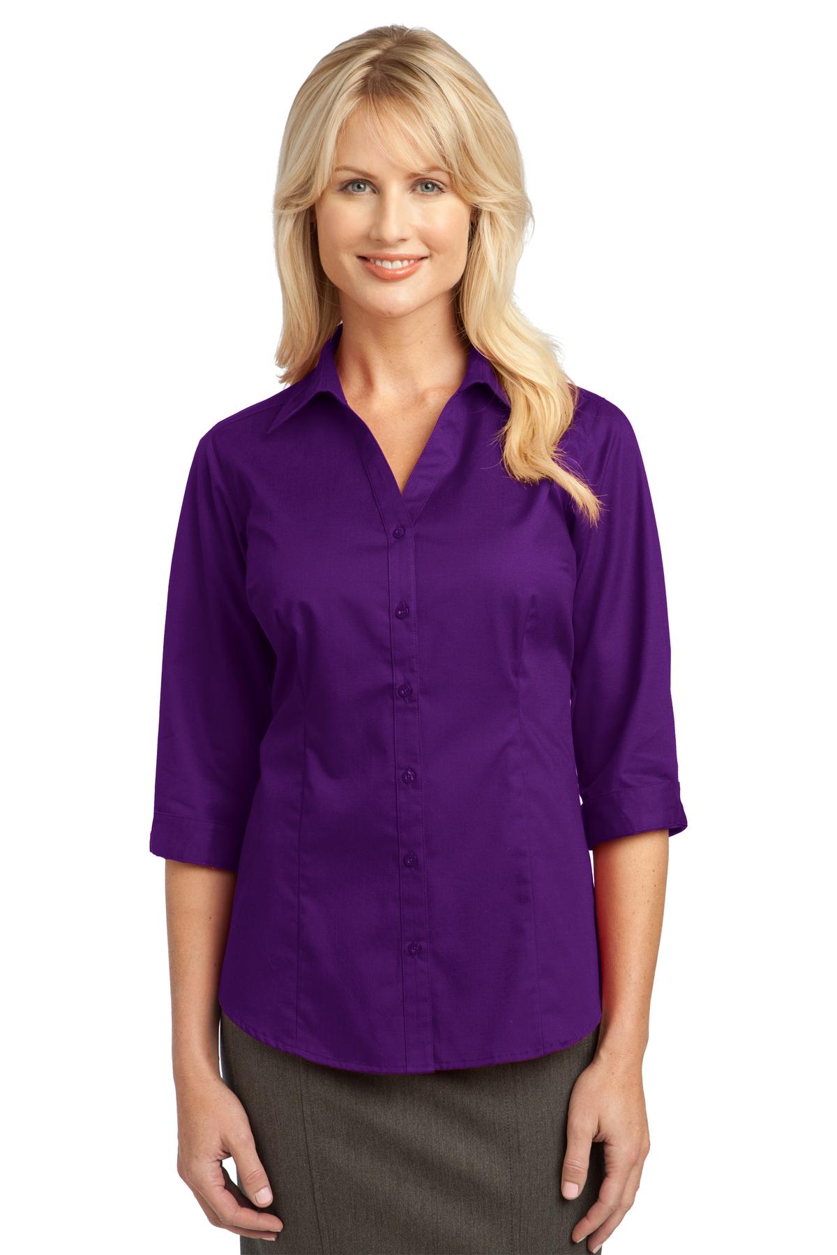 DISCONTINUED  Port Authority ®  Ladies 3/4-Sleeve Blouse