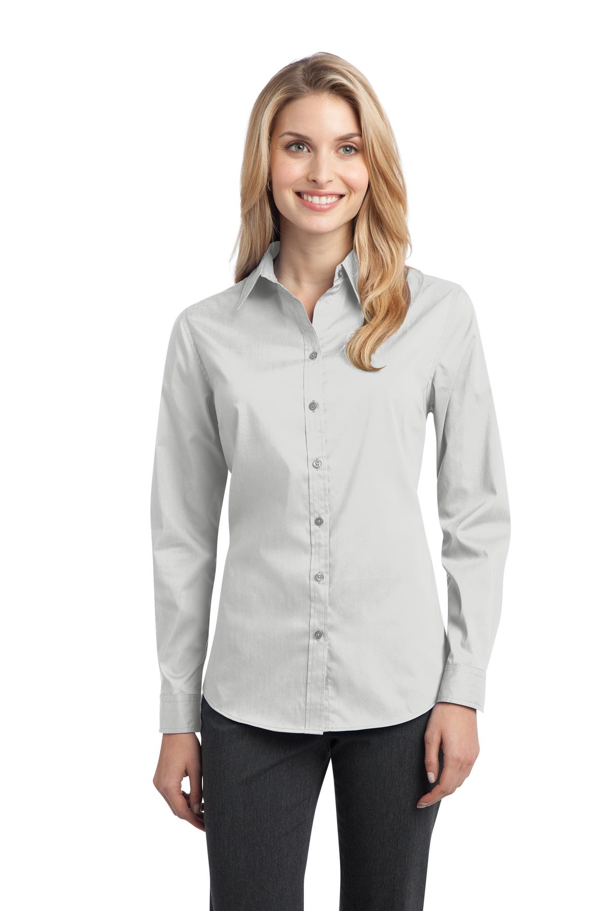 DISCONTINUED  Port Authority ®  Ladies Stretch Poplin Shirt