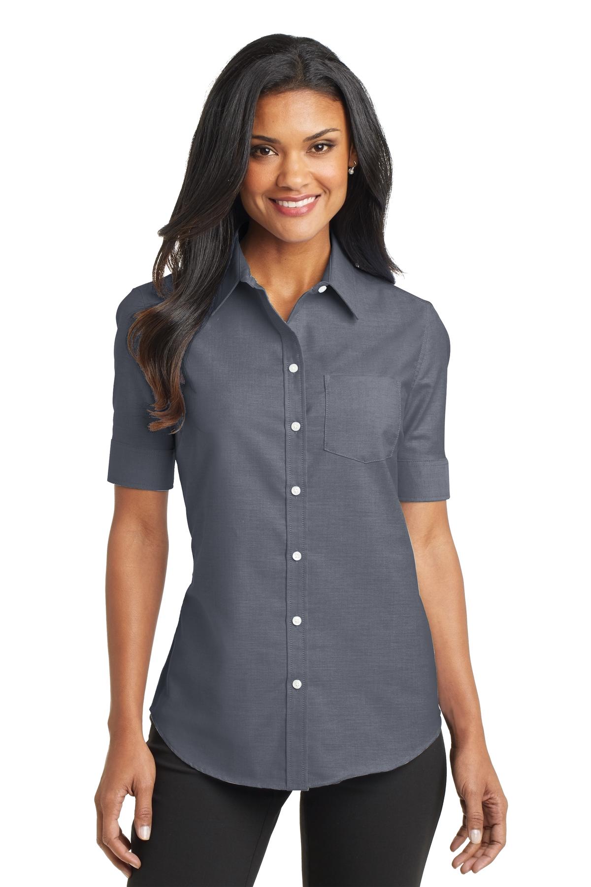 Port Authority ®  Women's Short Sleeve SuperPro ™  Oxford Shirt