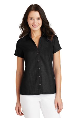 Port Authority ®  Ladies Textured Camp Shirt