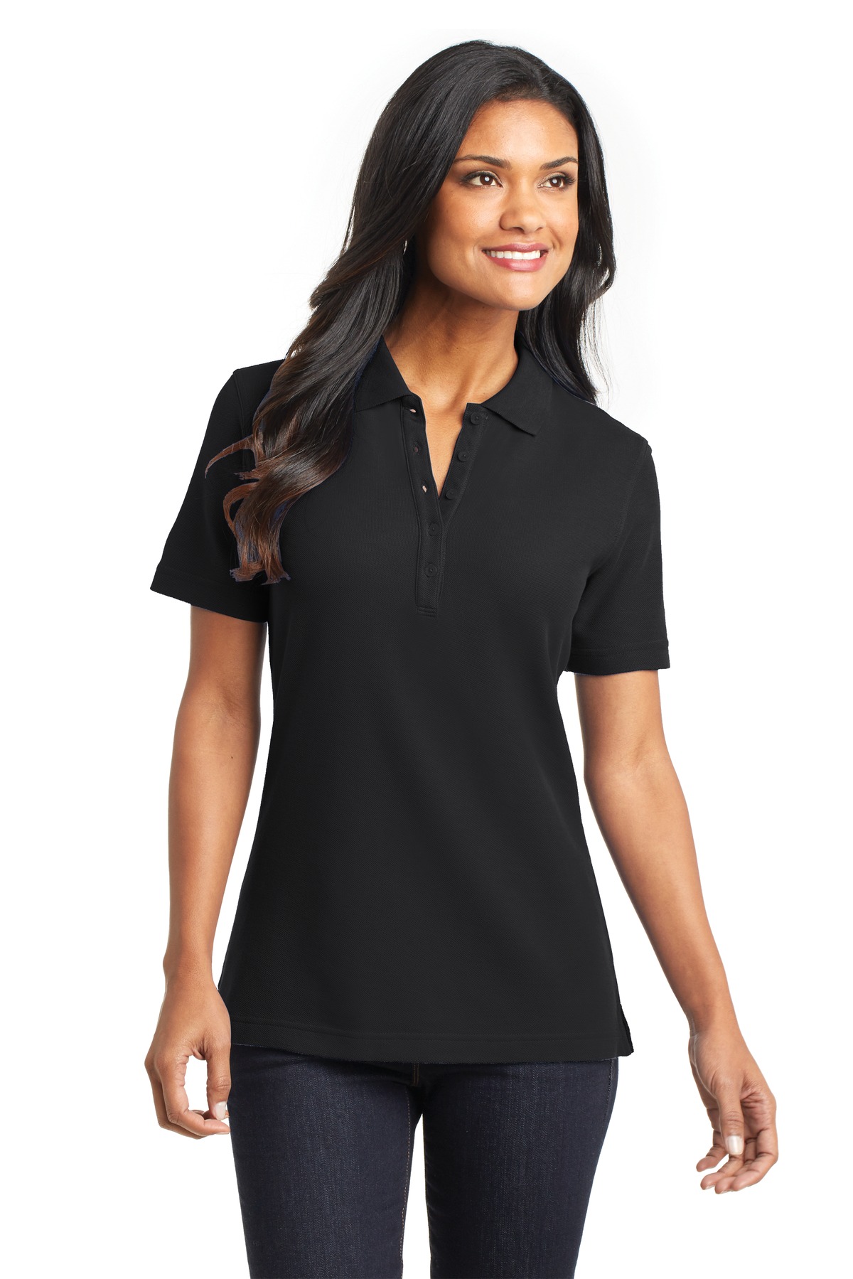 DISCONTINUED  Port Authority ®  Ladies EZCotton™ Pique Polo