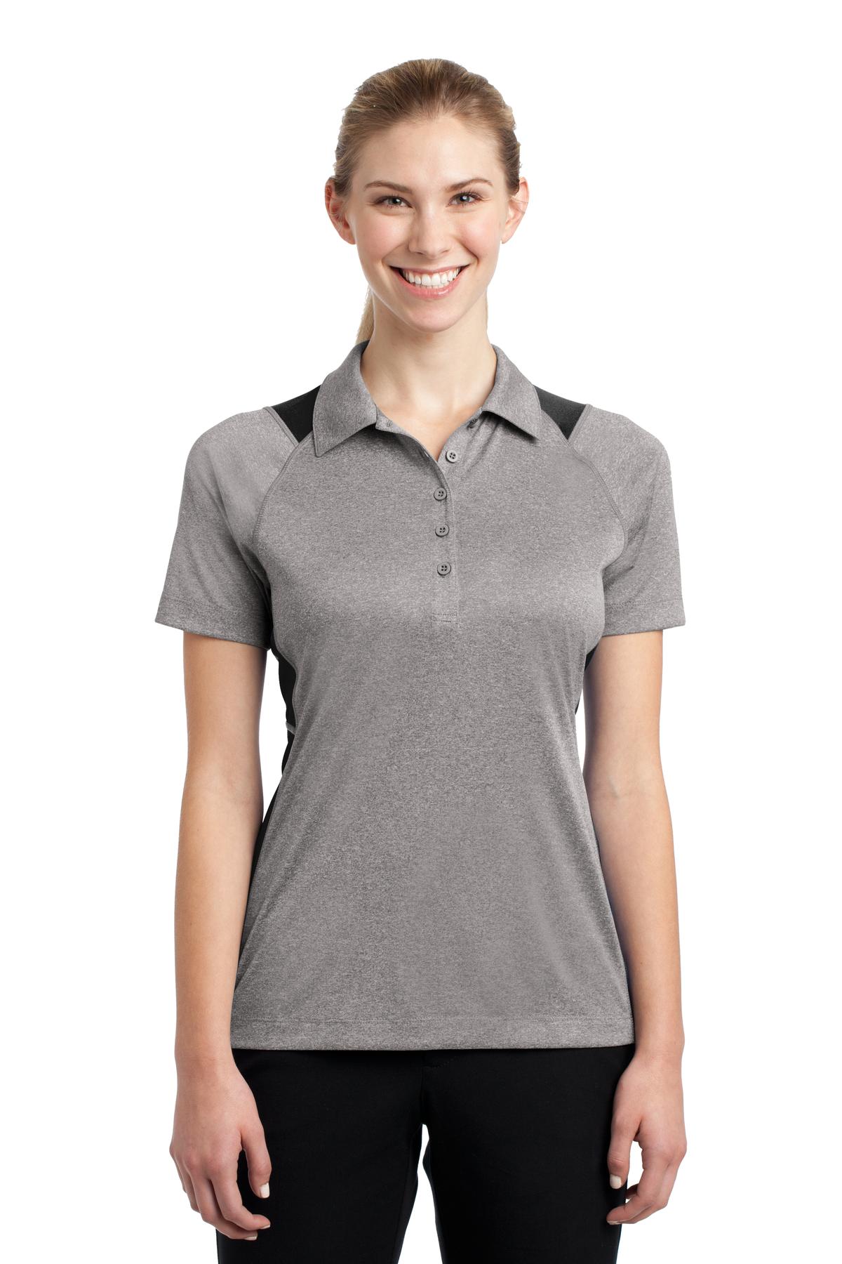 Sport-Tek ®  Women's Heather Colorblock Contender ™  Polo