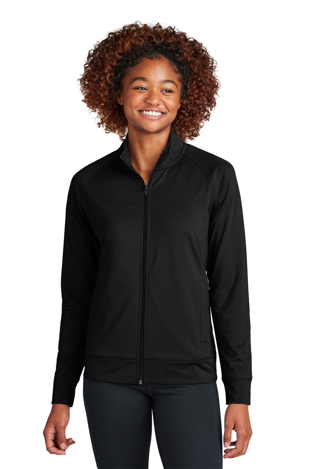 Sport-Tek ®  Women's Sport-Wick ®  Stretch Full-Zip Cadet Jacket