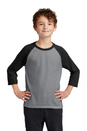 Port & Company ®  Youth Core Blend 3/4-Sleeve Raglan Tee