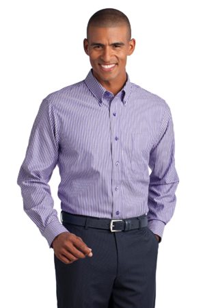 DISCONTINUED  Red House ®  - Stripe Non-Iron Pinpoint Oxford