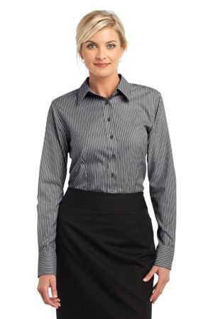DISCONTINUED  Red House ®  - Ladies Stripe Non-Iron Pinpoint Oxford