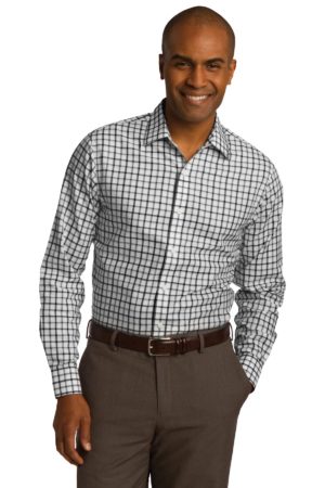DISCONTINUED  Red House ®  Tricolor Check Slim Fit Non-Iron Shirt