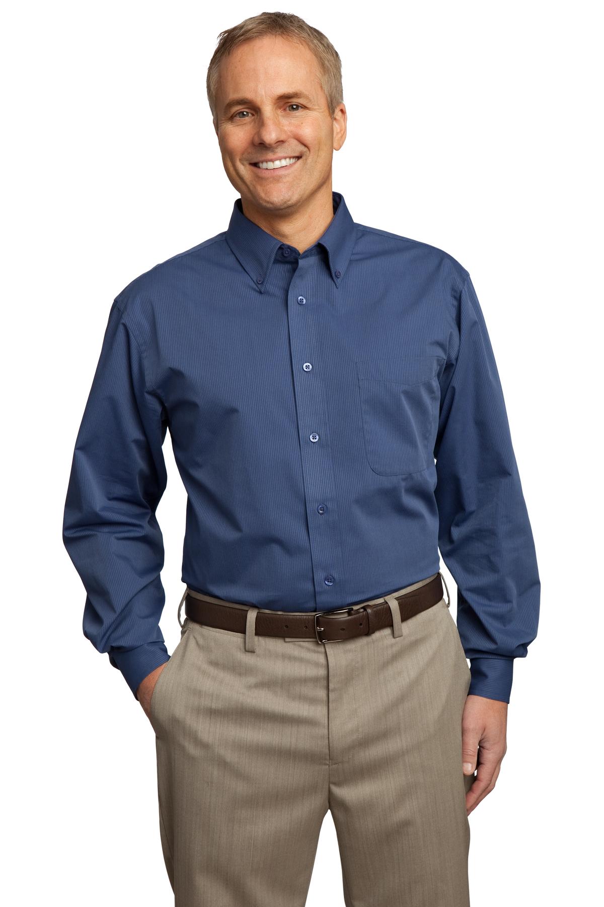 DISCONTINUED  Port Authority ®  Tall Tonal Pattern Easy Care Shirt