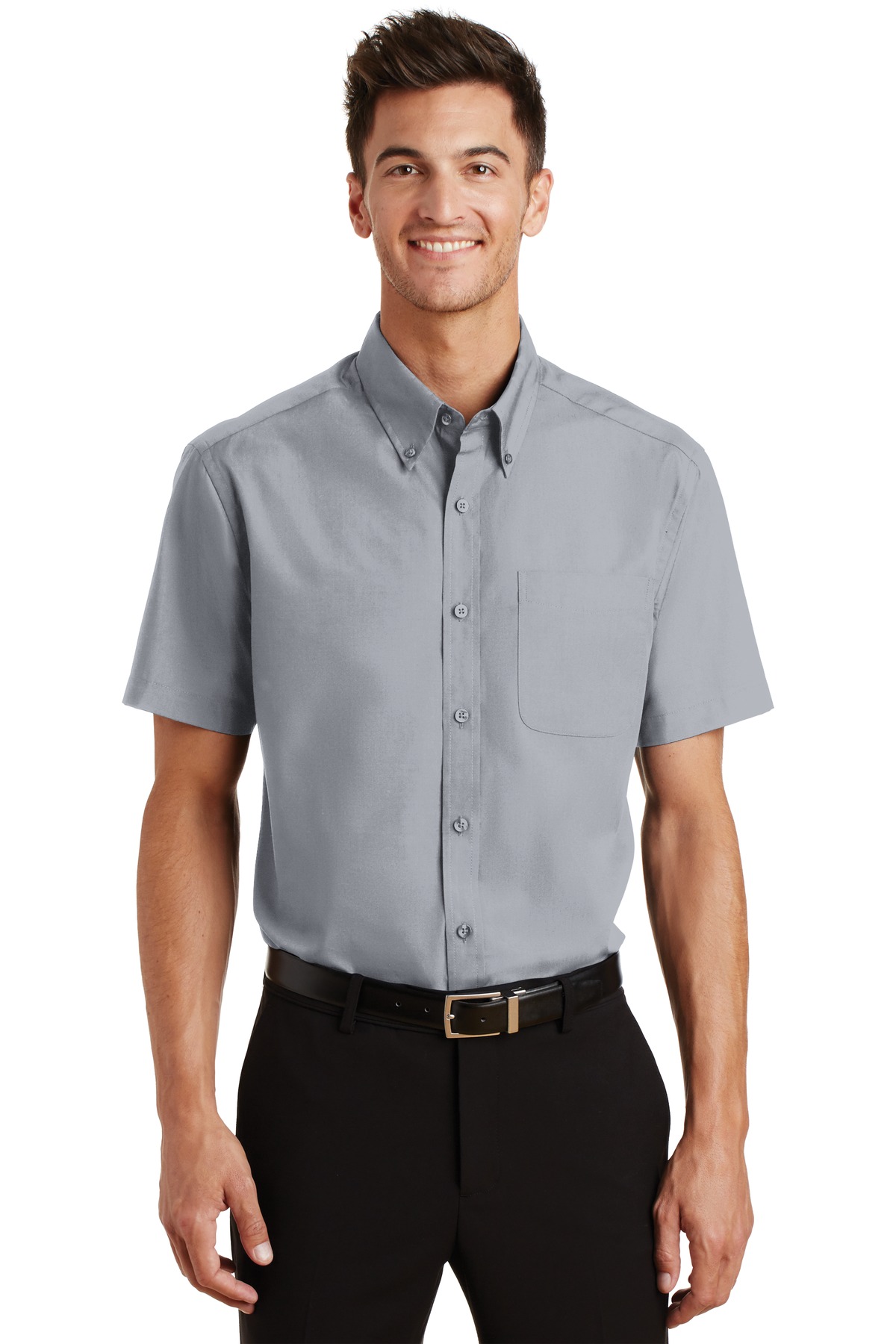 DISCONTINUED  Port Authority ®  Short Sleeve Value Poplin Shirt