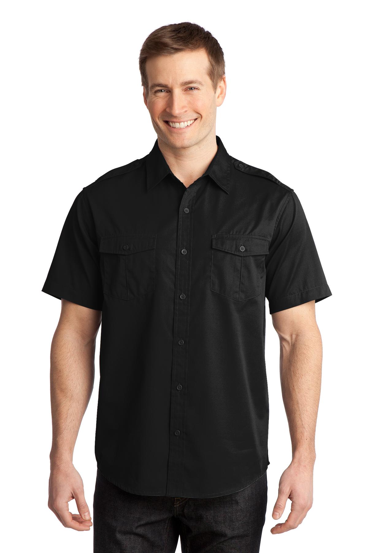 DISCONTINUED  Port Authority ®  Stain-Release Short Sleeve Twill Shirt