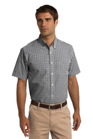 DISCONTINUED  Port Authority ®  Short Sleeve Gingham Easy Care Shirt