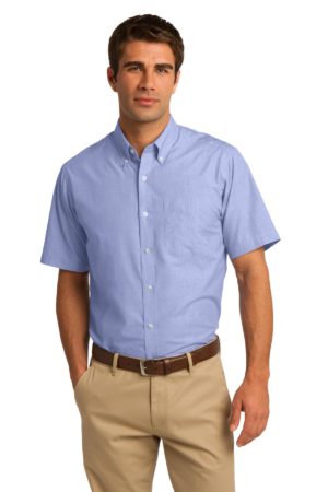 DISCONTINUED  Port Authority ®  Short Sleeve Crosshatch Easy Care Shirt