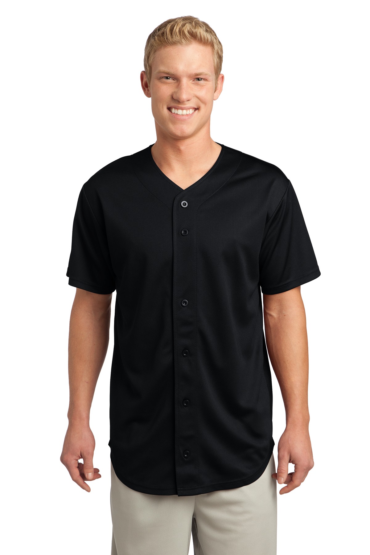 Sport-Tek ®  PosiCharge ®  Tough Mesh Full-Button Jersey