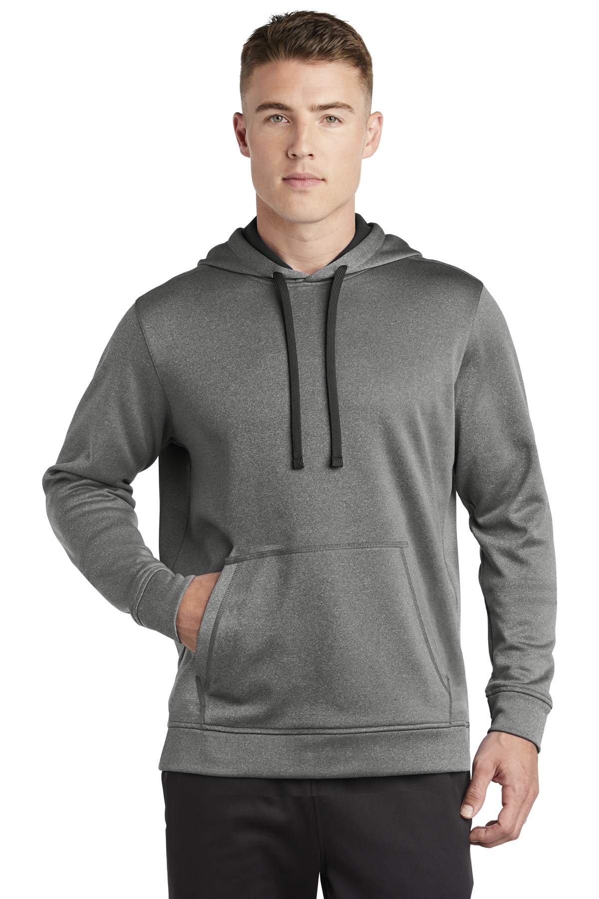 Sport-Tek  ®  PosiCharge  ®  Sport-Wick  ®  Heather Fleece Hooded Pullover