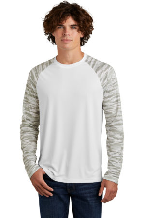 Sport-Tek ®  Drift Camo Colorblock Long Sleeve Tee