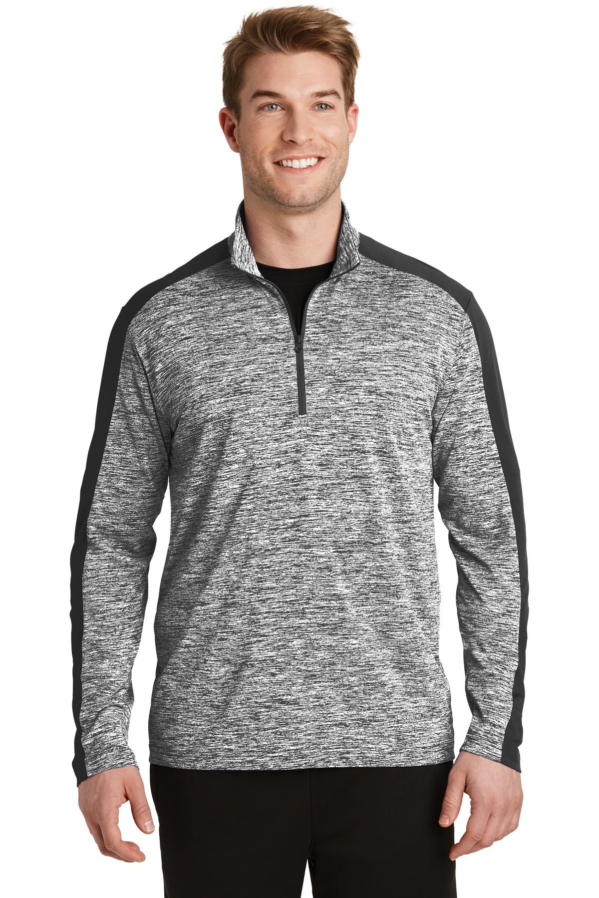 Sport-Tek ®  PosiCharge ®  Electric Heather Colorblock 1/4-Zip Pullover