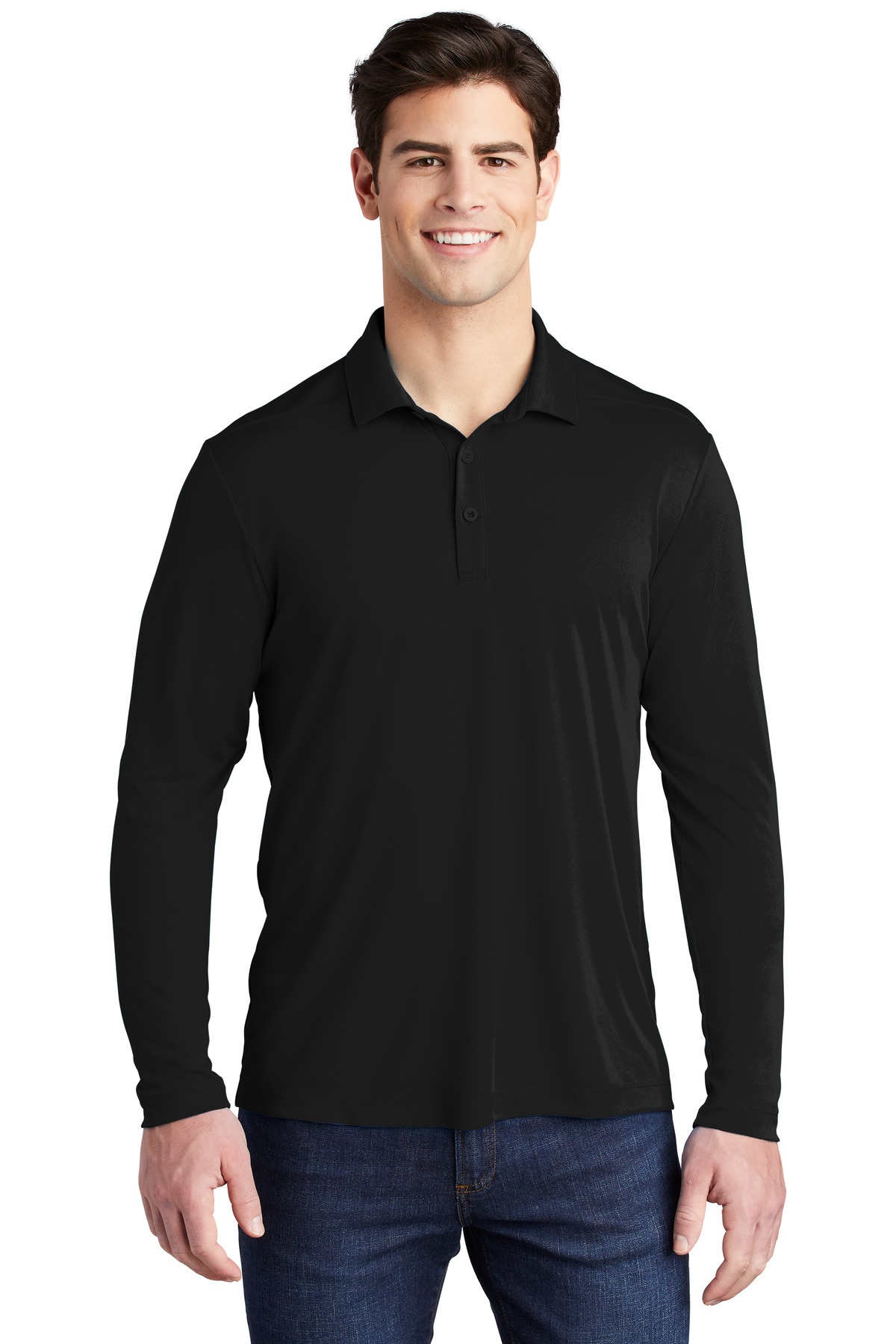 Sport-Tek  ®   Posi-UV ®   Pro Long Sleeve Polo