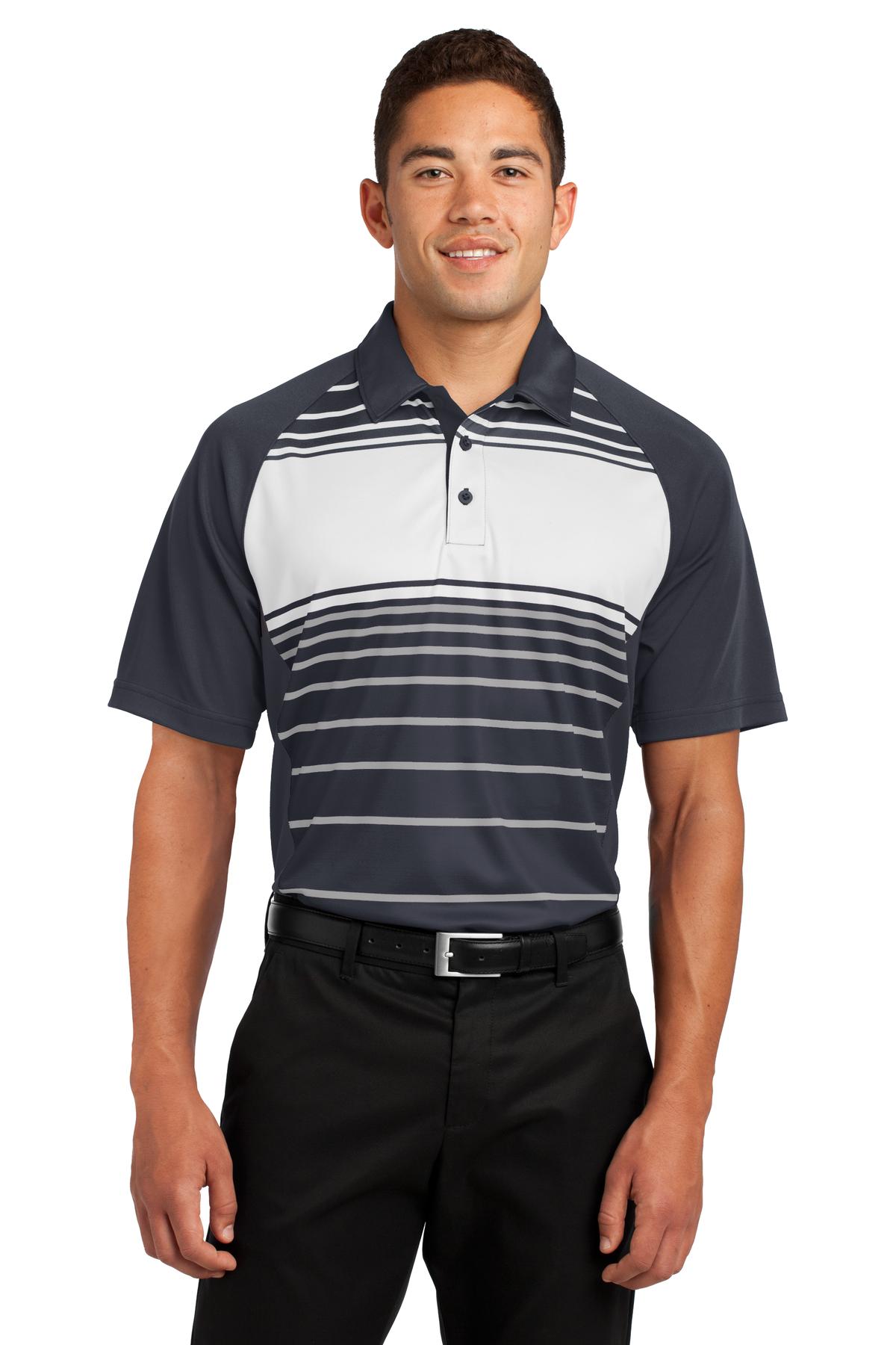 DISCONTINUED  Sport-Tek ®  Dry Zone ®  Sublimated Stripe Polo