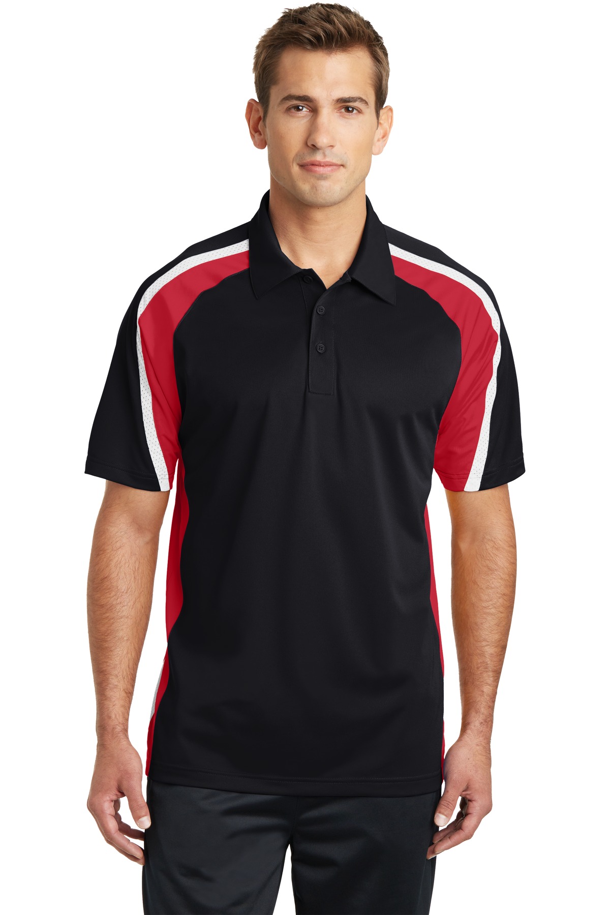 Sport-Tek ®  Tricolor Micropique Sport-Wick ®  Polo
