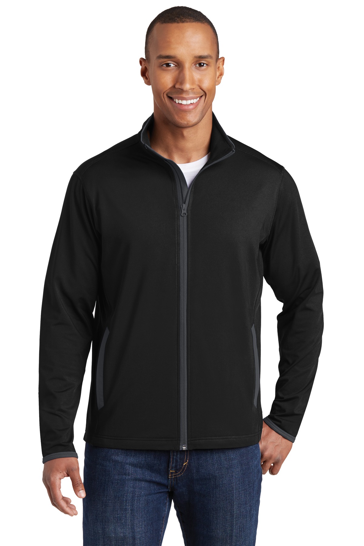 Sport-Tek ®  Sport-Wick ®  Stretch Contrast Full-Zip Jacket