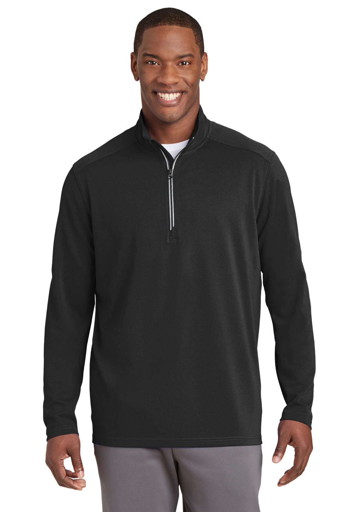 Sport-Tek ®  Sport-Wick ®  Textured 1/4-Zip Pullover
